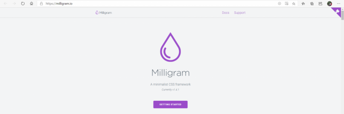 Milligram Framework