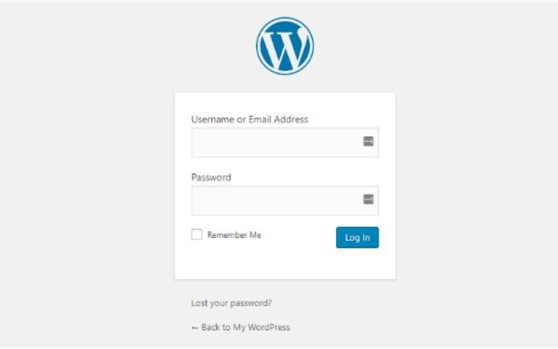 Đăng nhập tài khoản wordpress