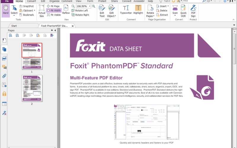 Các tính năng nổi bật của foxit phantom pdf