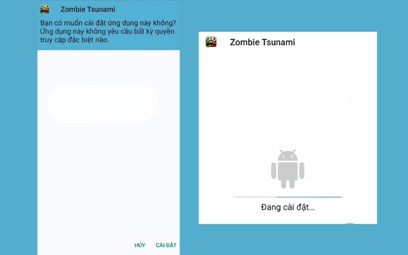 Cài đặt game Zombie Tsunami