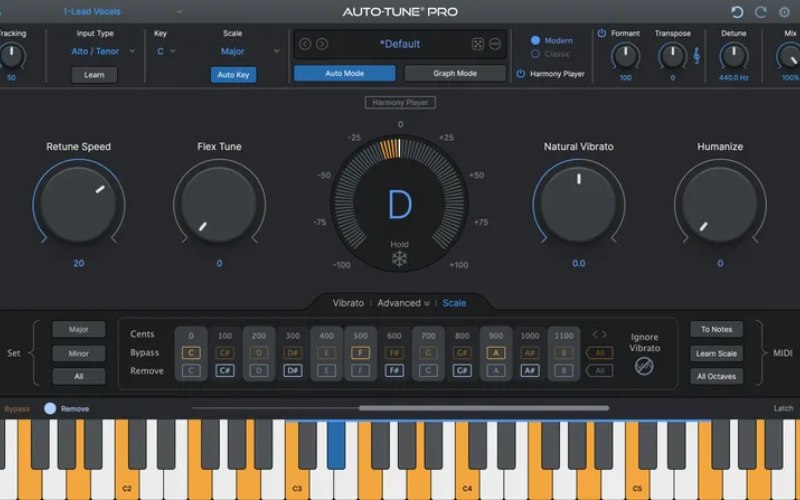 AutoTune Pro 9 hỗ trợ graphical và automatic cho người sử dụng