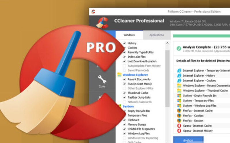 Tính năng nổi bật của CCleaner Pro full crack