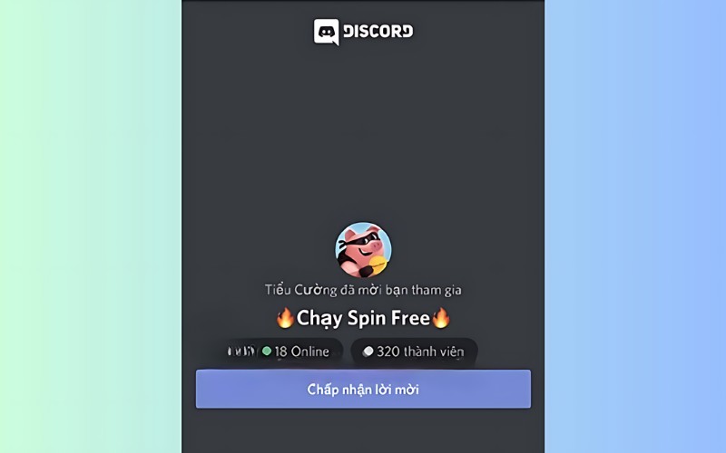 Truy cập vào nhóm Discord nhận code coin master