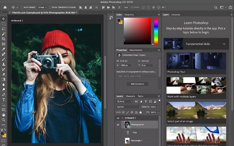 Tính năng chính của Adobe Photoshop 2024